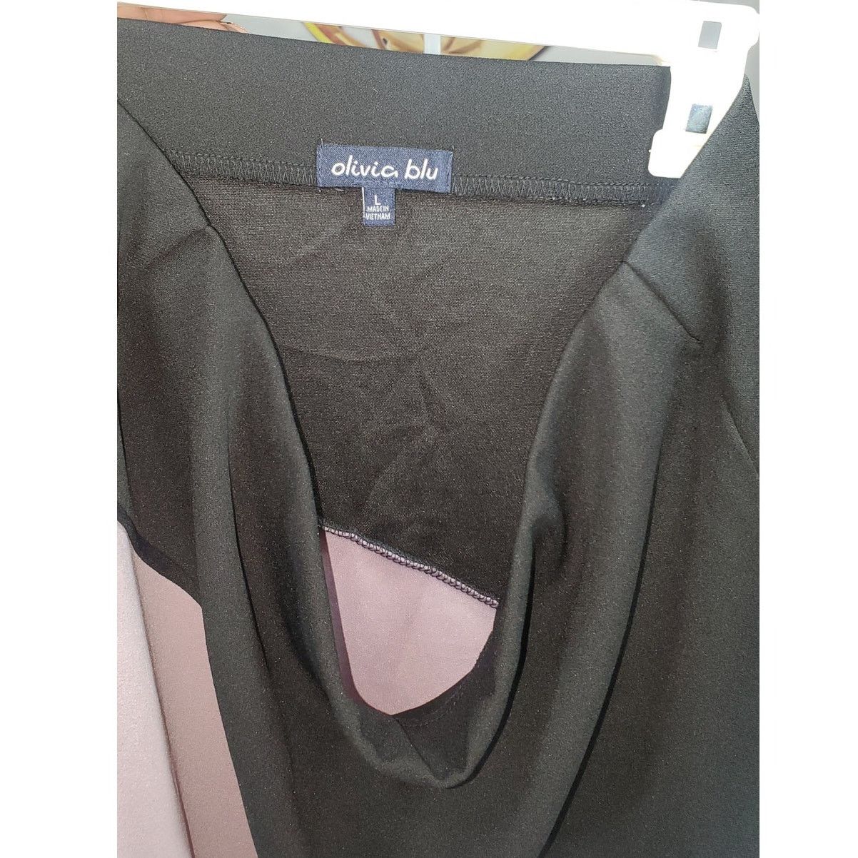 Other Olivia Blu Black Multi-Color Geometric Stretch Skirt Size L Size 32" / US 10 / IT 46 - 3 Thumbnail