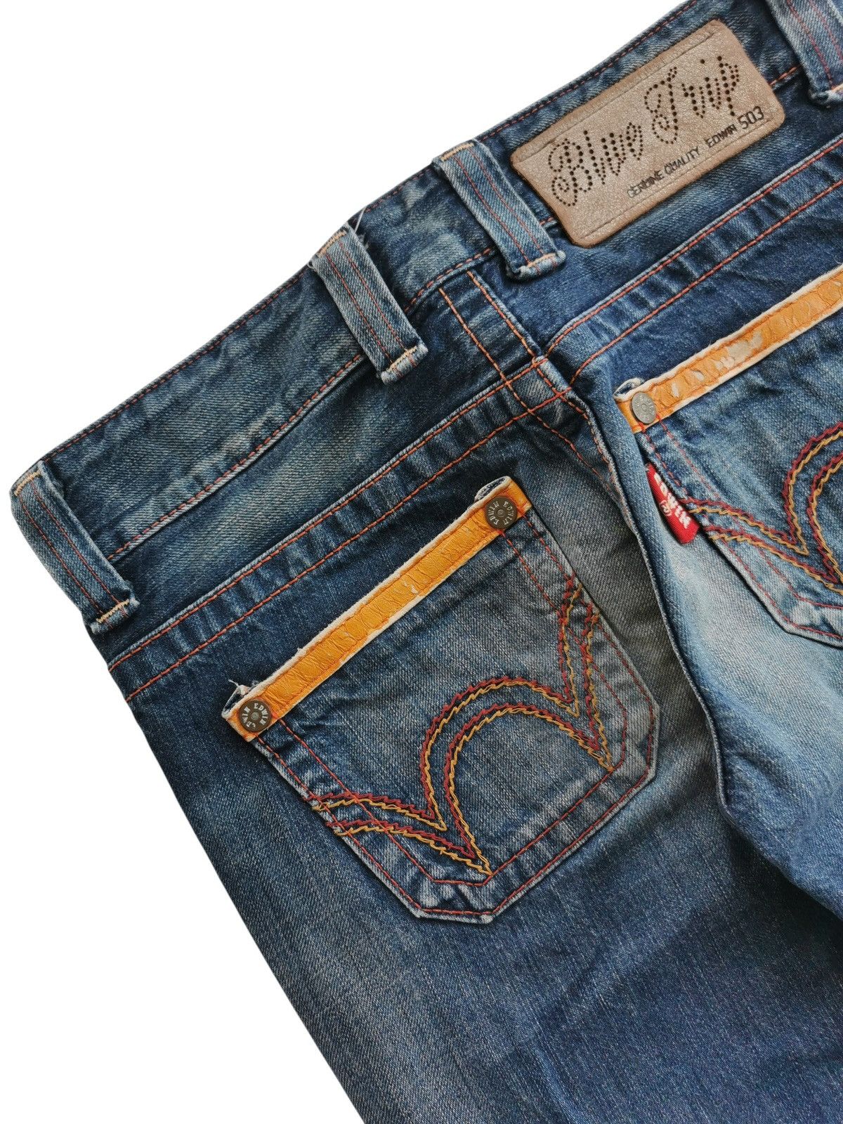 Tornado Mart Vtg Edwin BlueTrip Bushpant Mudwash Bootcut,Flared Denim Size US 28 / EU 44 - 3 Thumbnail