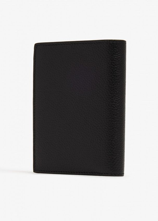Balenciaga o1mt1gz0325 Size: OS / Cash Vertical Bifold Wallet in Black Size ONE SIZE - 3 Thumbnail