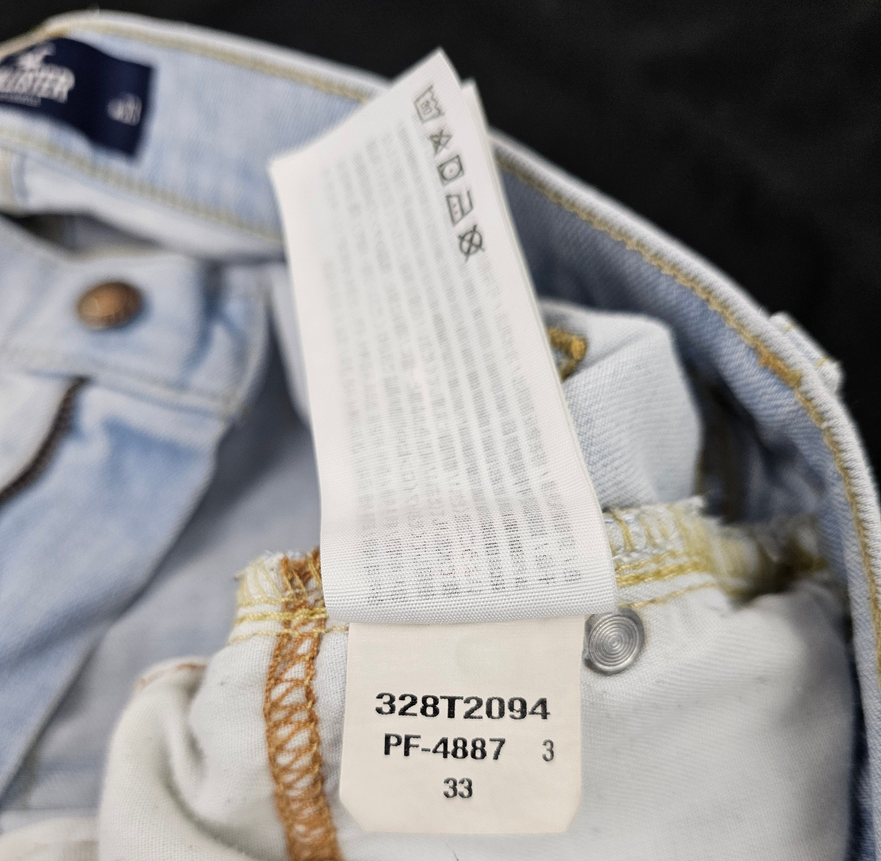 Hollister Hollister Jean Shorts Men's 33 Light Blue Denim 9" Skinny Size US 33 - 5 Thumbnail