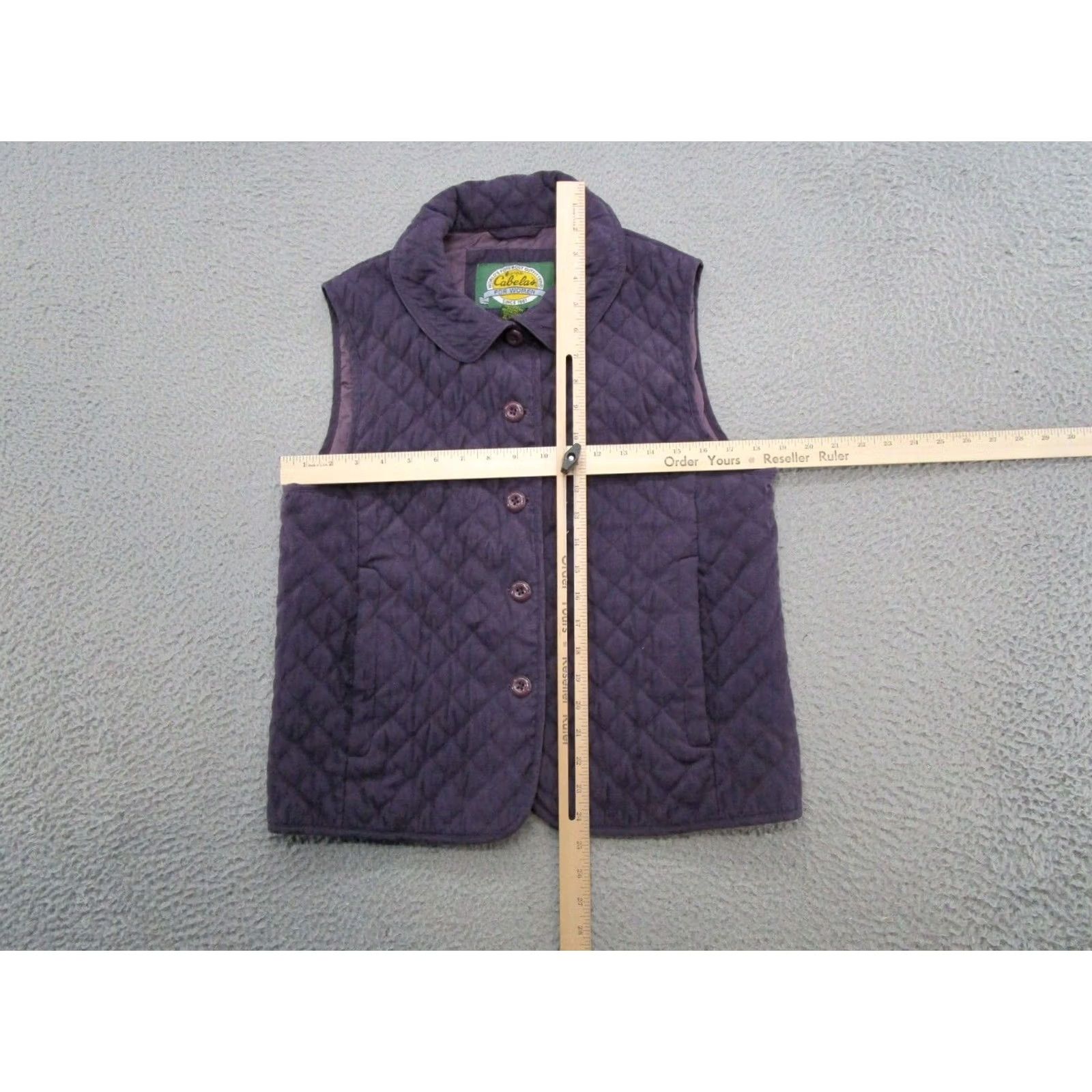 Vintage CABELAS Purple Women’s Quilted Button Up Sleeveless Vest Size M Outdoor Vest Size M / US 6-8 / IT 42-44 - 3 Thumbnail