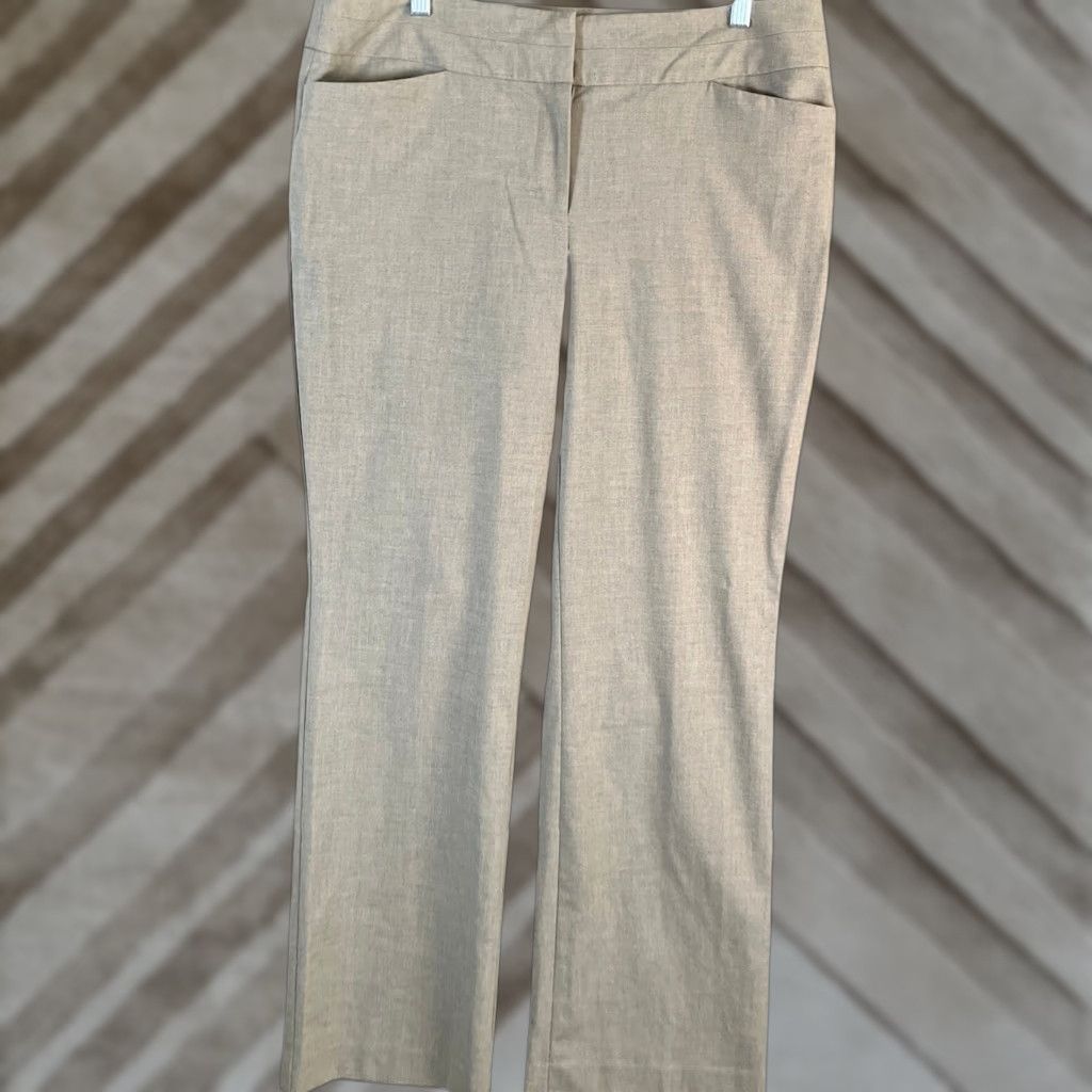 Ann Taylor Ann Taylor Women's Pants Brown Curvy Minimalist Workwear Wide-Leg Stretch 12 Size 34" / US 12 / IT 48 - 1 Thumbnail
