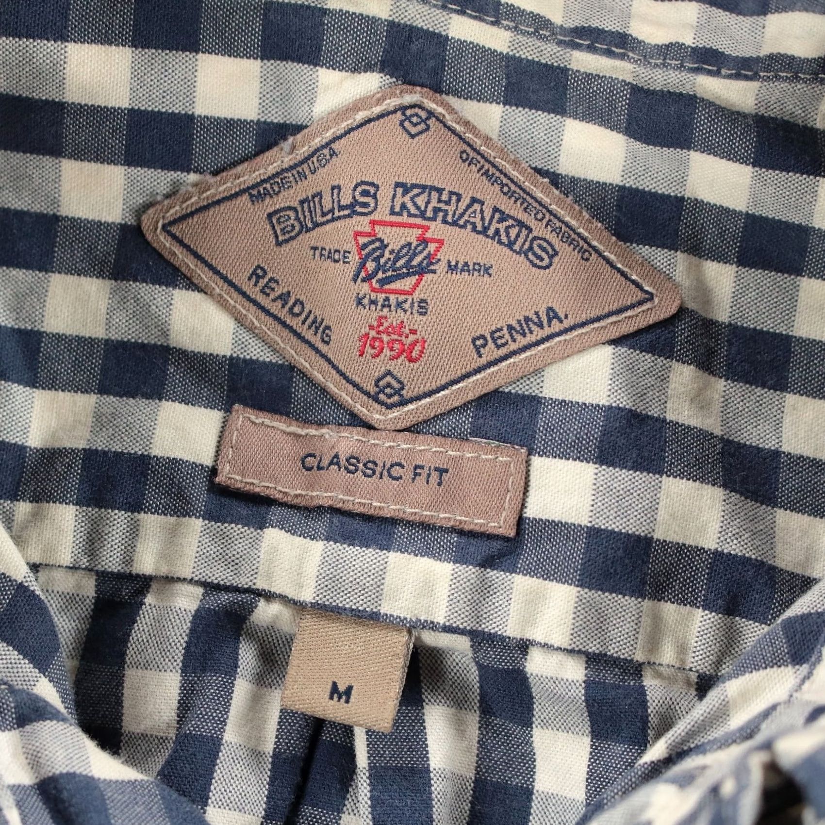 Bills Khakis Bills Khakis Blue Gingham Shirt MEDIUM Long Sleeve Mens Size US M / EU 48-50 / 2 - 8 Thumbnail