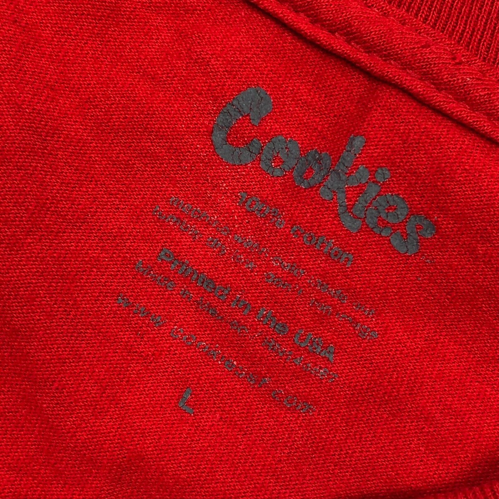 Cookies Cookies SF Big C Logo Spellout Red Tee T Shirt Size Large Size US L / EU 52-54 / 3 - 3 Thumbnail