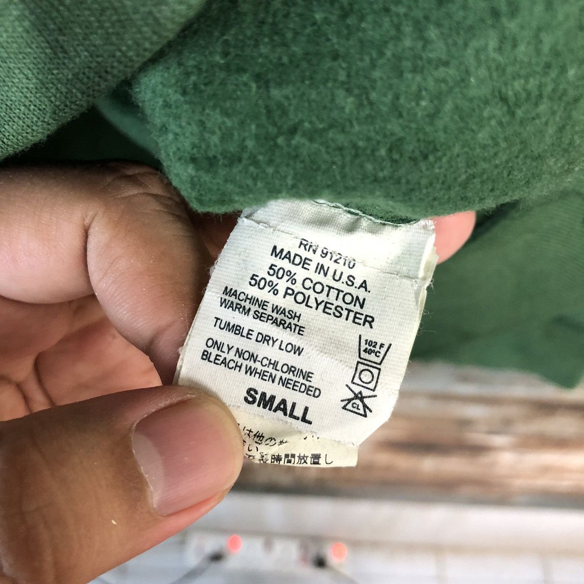 Vintage General Supply Green faded Hoodie #A1629 Size US S / EU 44-46 / 1 - 10 Thumbnail
