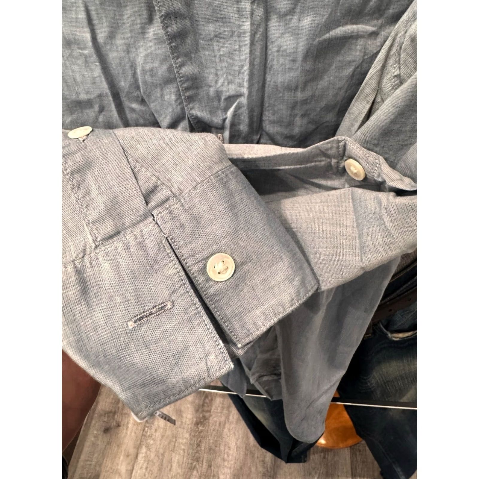 John Varvatos JOhn Varvatos Grayish Blue LONG SLEEVE SHIRT Large L Mens XS? Size US L / EU 52-54 / 3 - 6 Thumbnail