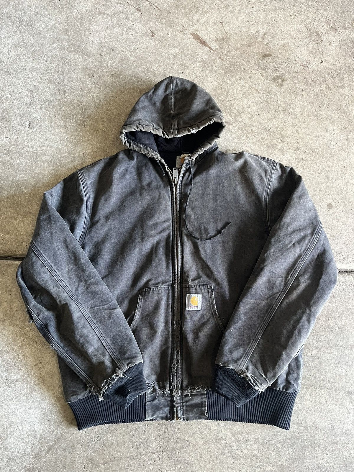 Image of Carhartt Cahartt Hooded Jacket in Black, Men's (Size XL)