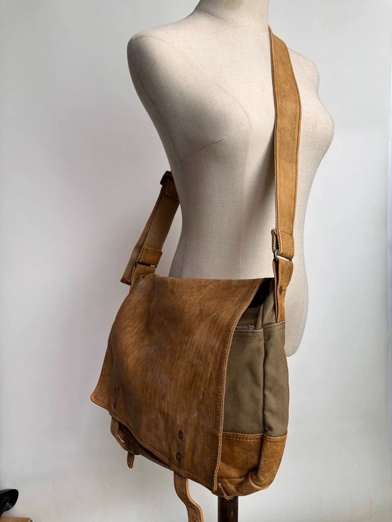 Yohji Yamamoto Yohji Yamamoto Early cowhide canvas patchwork briefcase mes Size ONE SIZE - 9 Thumbnail