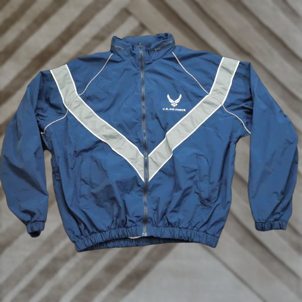 Vintage VINTAGE SKILCRAFT US Air Force Jacket Mens XL Blue Windbreaker Full Zip Hooded Y2K Size US XL / EU 56 / 4 - 1 Thumbnail