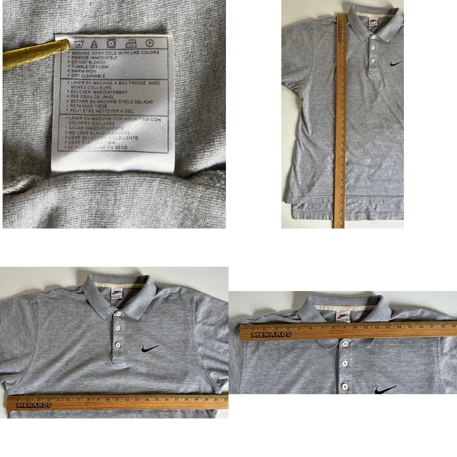 Nike Nike Polo Shirt Men’s Vintage 90s Sz M Gray Polo Mens Size US M / EU 48-50 / 2 - 8 Thumbnail