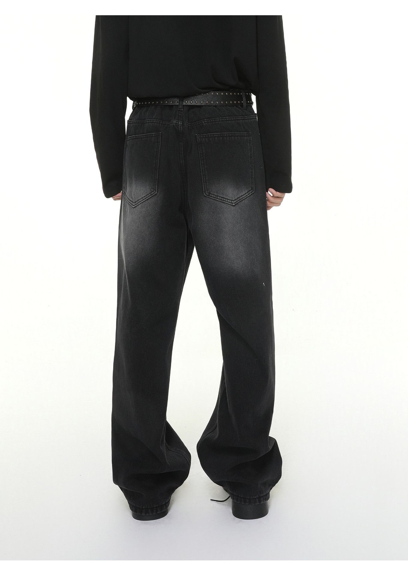 Japanese Brand Men's Japanese classic straight leg casual washed jeans Size US 32 / EU 48 - 4 Thumbnail