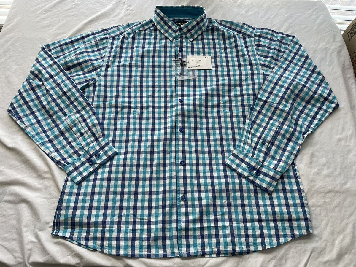 Other Lucky Luciano Button Up Shirt Mens XL Checkered New With Tag Size US XL / EU 56 / 4 - 2 Thumbnail