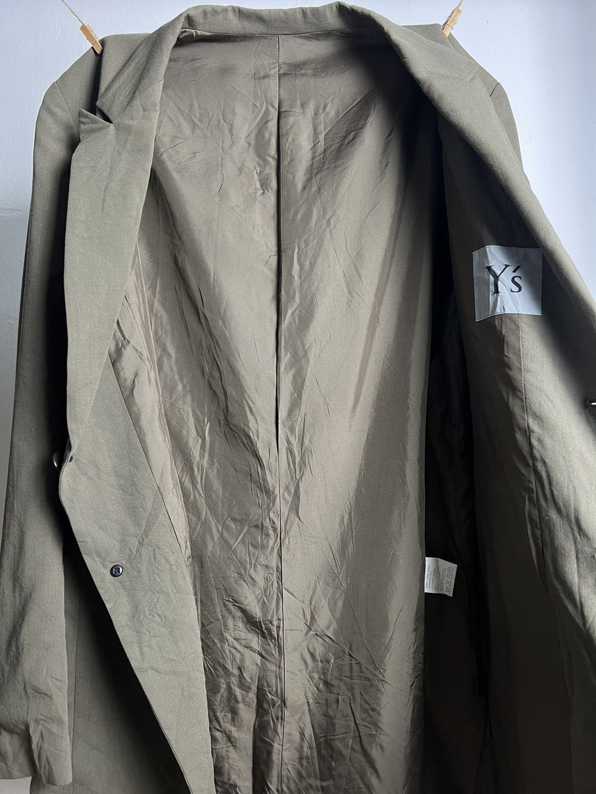 Y's × Yohji Yamamoto Vintage 1990s Y's Yohji Yamamoto Rayon Blazers 3 Pocket Size 40R - 2 Thumbnail