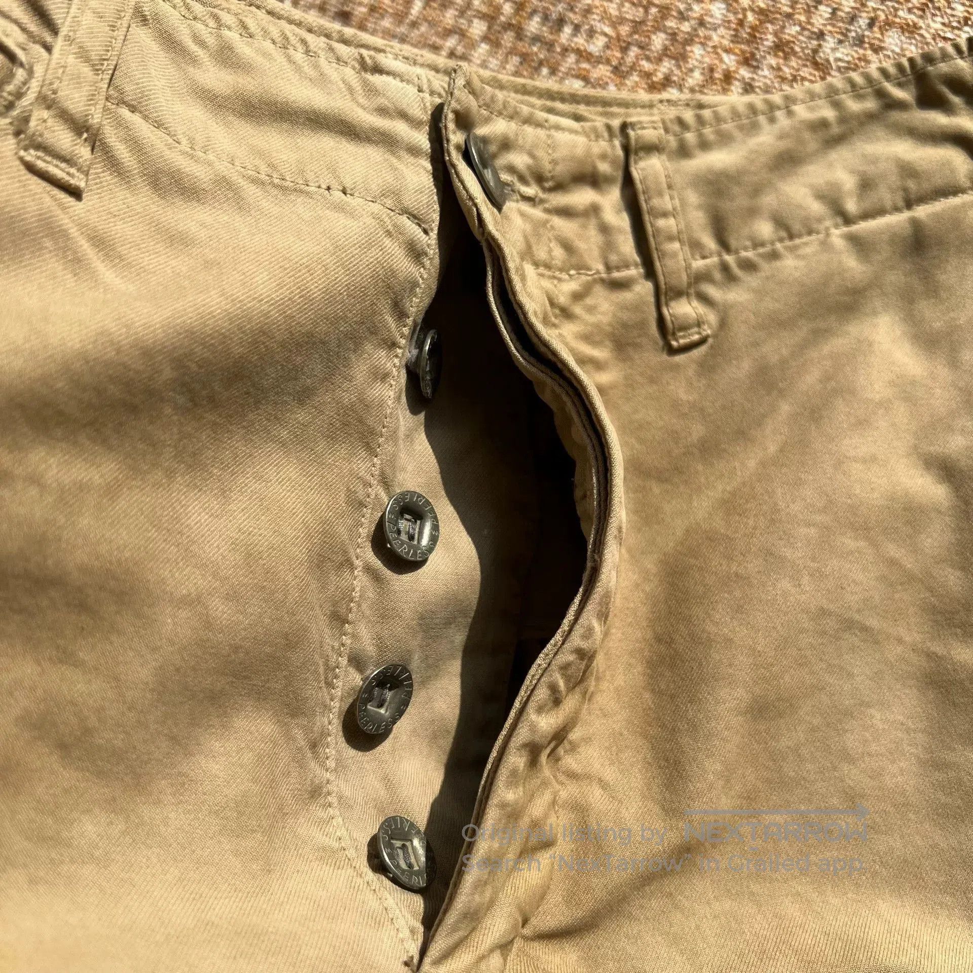 Visvim visvim khaki chino pants with distressed design. Size US 27 - 5 Thumbnail