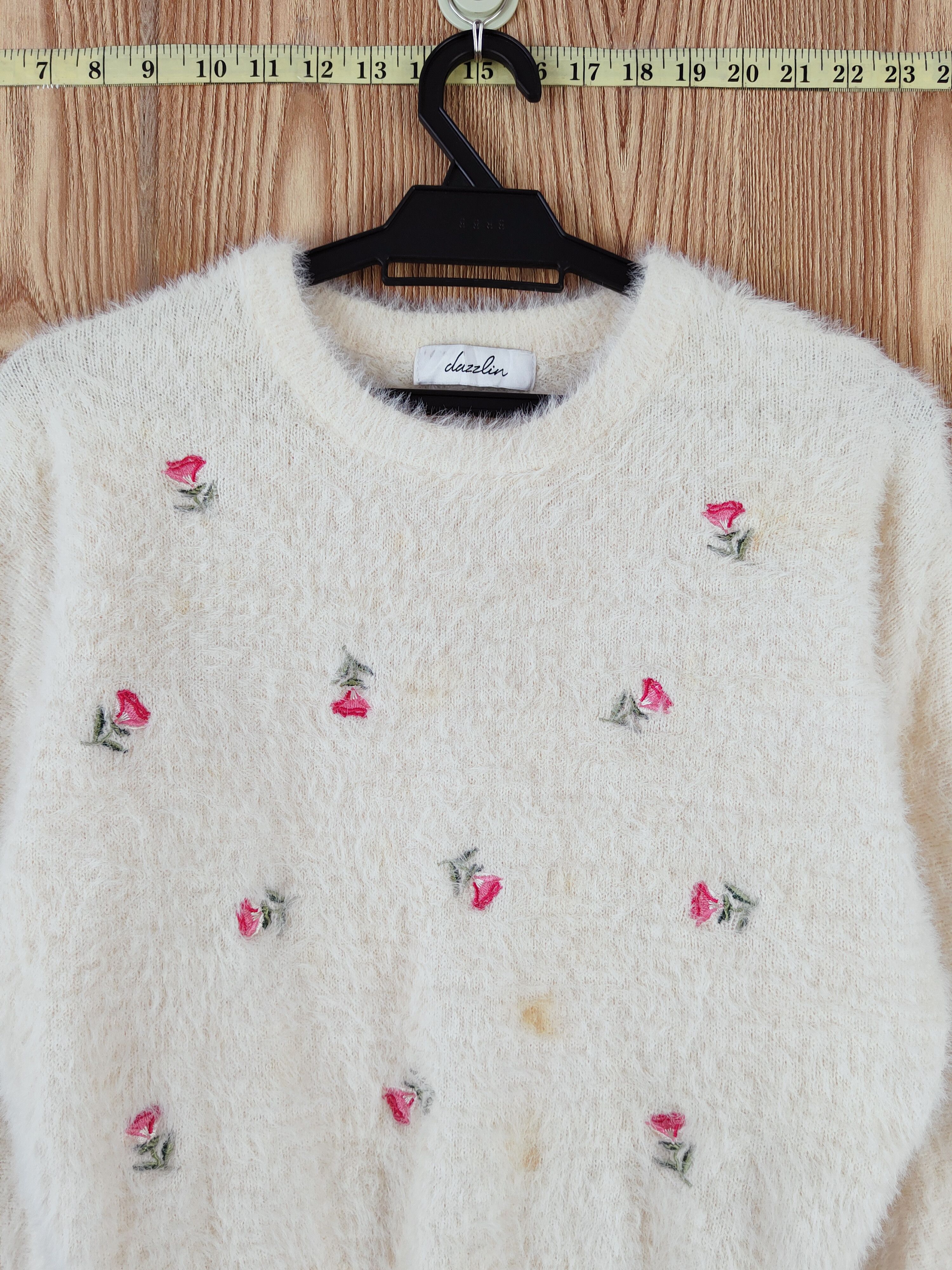 Japanese Brand × Vintage Artists Dazzlin Cream Fur Mohair Knitwear Size S / US 4 / IT 40 - 2 Thumbnail
