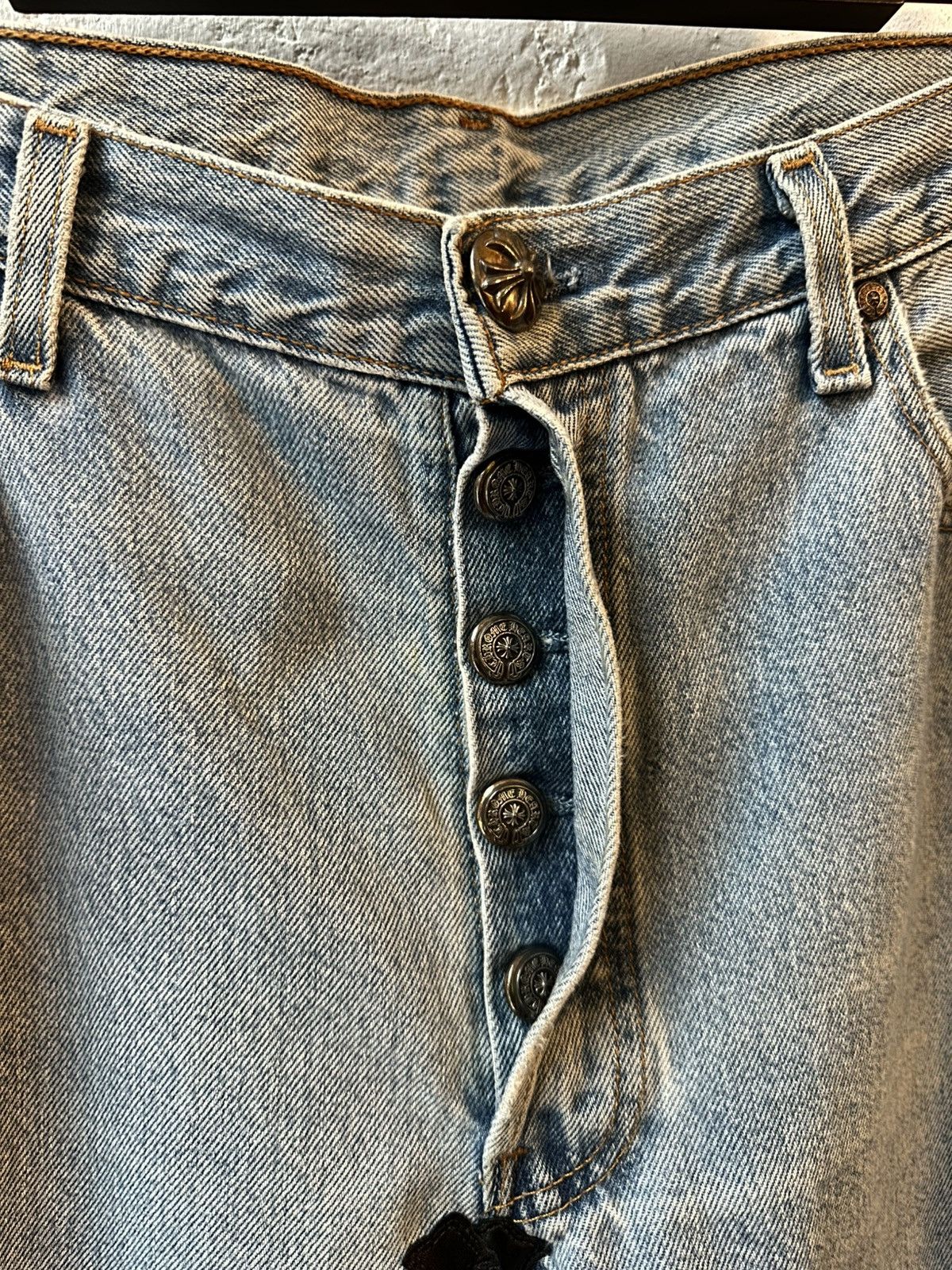 Chrome Hearts CHROME HEARTS LEVIS CROSS PATCH DENIM SZ33 Size US 33 - 5 Thumbnail