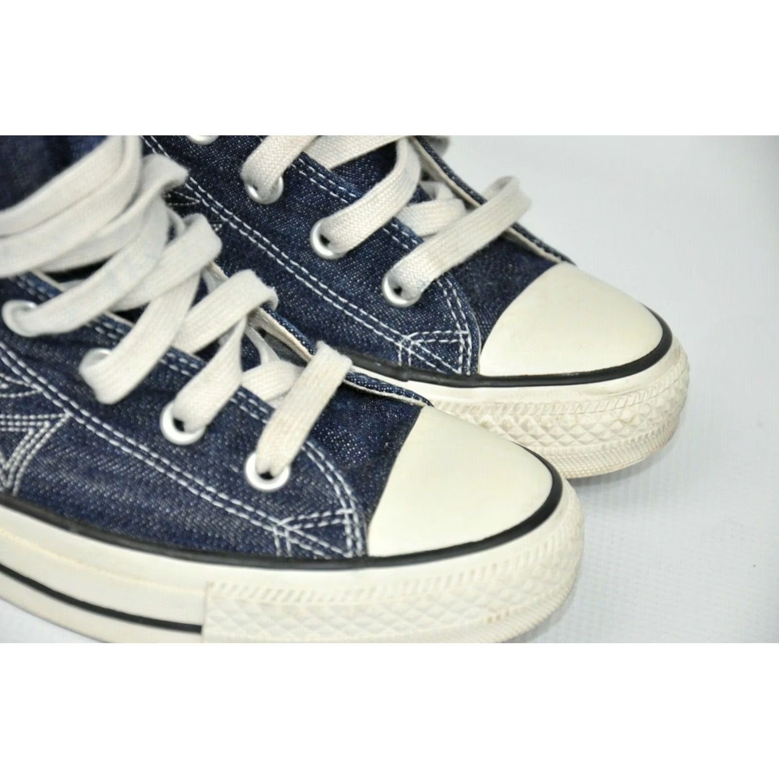 Converse Converse Chuck Taylor All Star Hi Denim Embroidered - UK 6 / EU 39 - Men - Denim Sneaker, Blue, Lace Up, Mid Top, Embroidered, 2015, Vintage: No Size US 6 / EU 39 - 6 Thumbnail