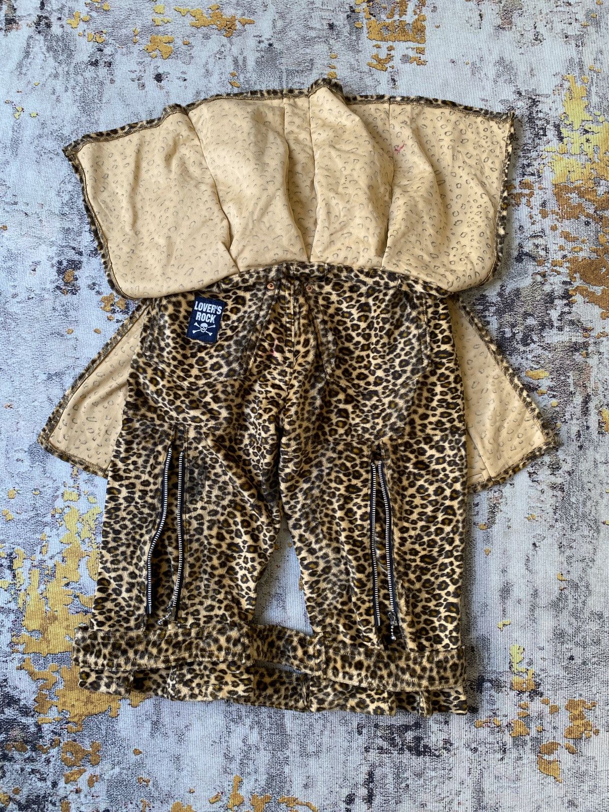 Japanese Brand Vintage Super Love’r Rock Japan Punk Velvet Leopard Bondage Size US 26 / EU 42 - 17 Thumbnail
