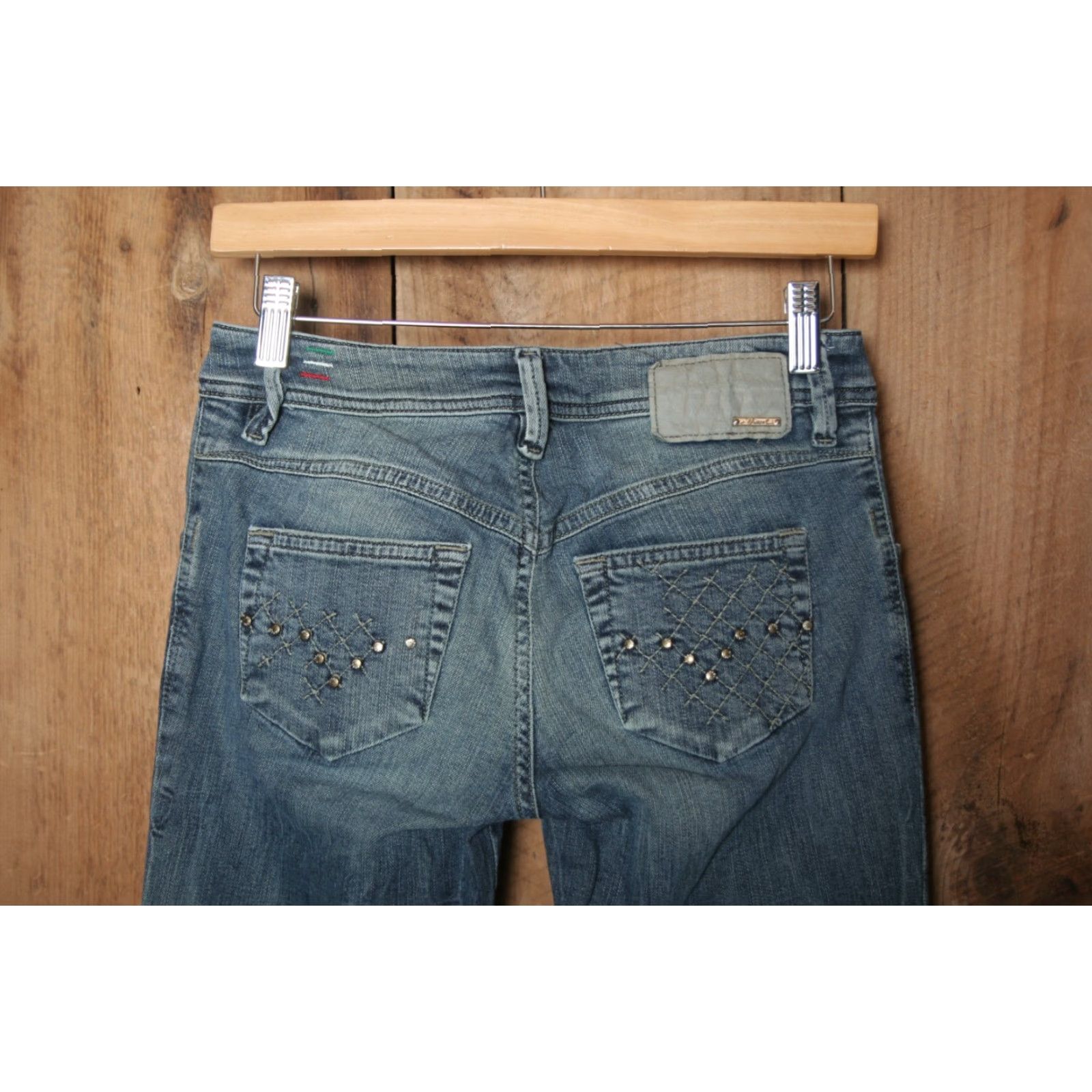 Diesel DIESEL Newz Wash 008N8 Stretch Denim Straight Leg Blue Jeans Women's 26x32 Size 26" / US 2 / IT 38 - 4 Thumbnail