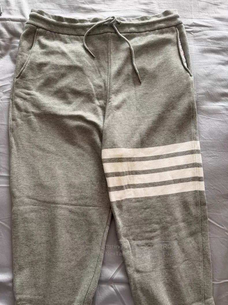 Thom Browne Thom Browne size 4 Gray Four Stripe Sports Pants Size US 34 / EU 50 - 1 Thumbnail