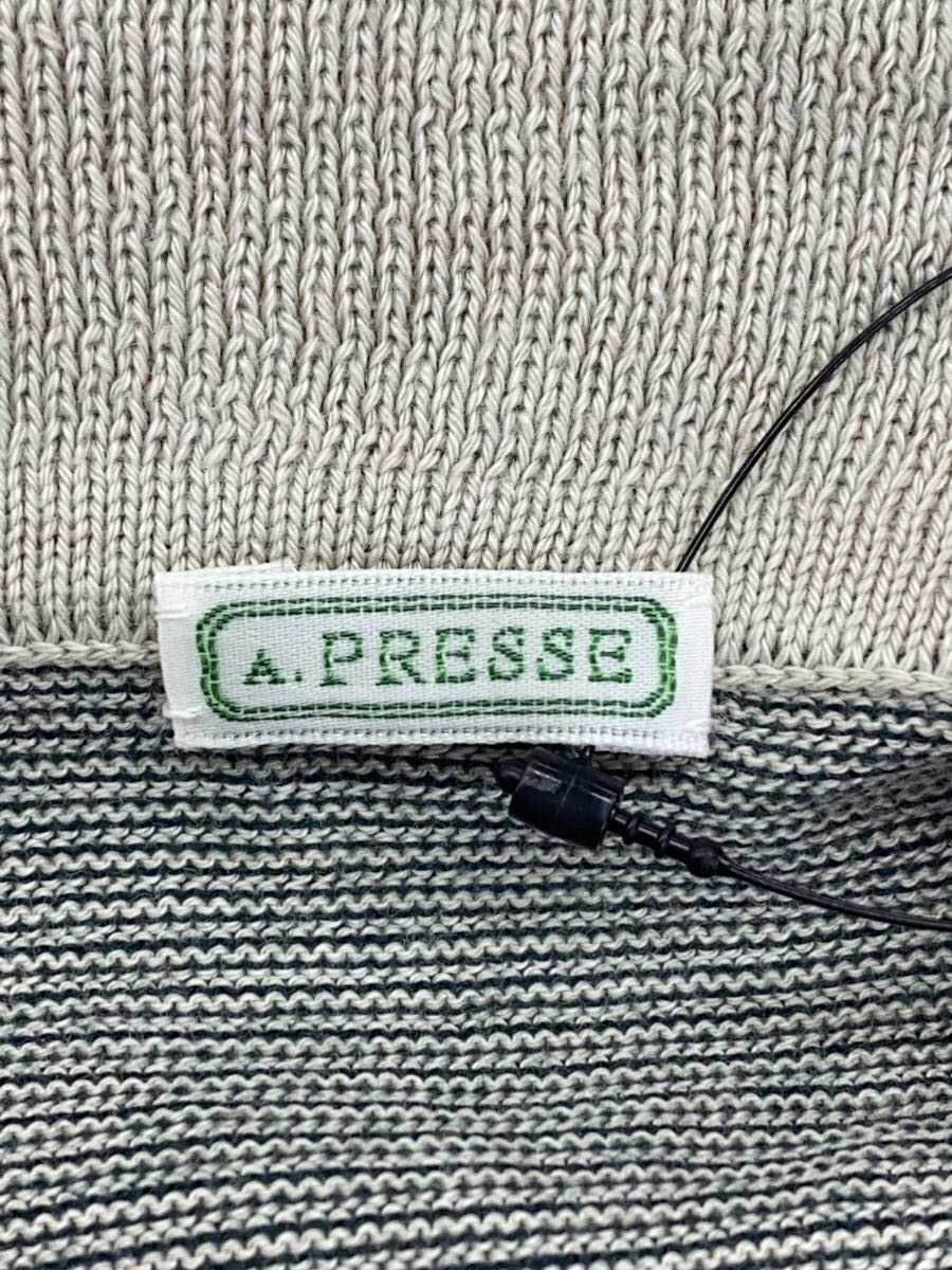 A.PRESSE Gray Cotton Striped Skipper High Gauge Size US M / EU 48-50 / 2 - 3 Thumbnail