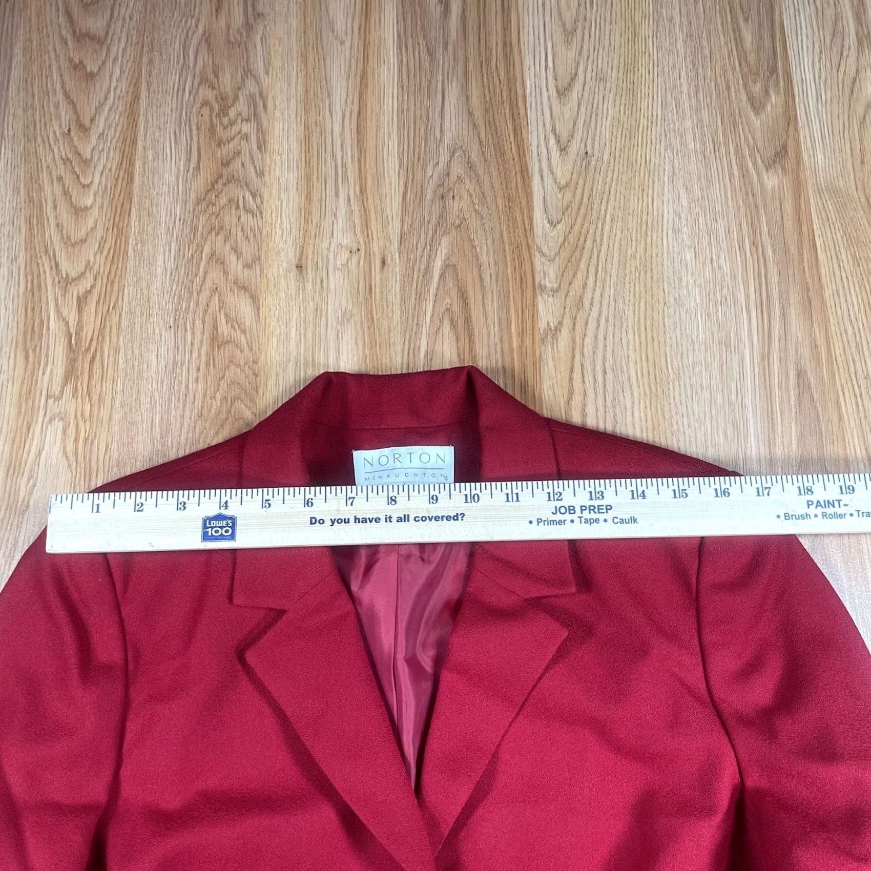 Vintage Norton McNaughton 100% Wool 2 Button Coat Blazer Jacket Womens Size 10 Red Size L / US 10 / IT 46 - 7 Thumbnail