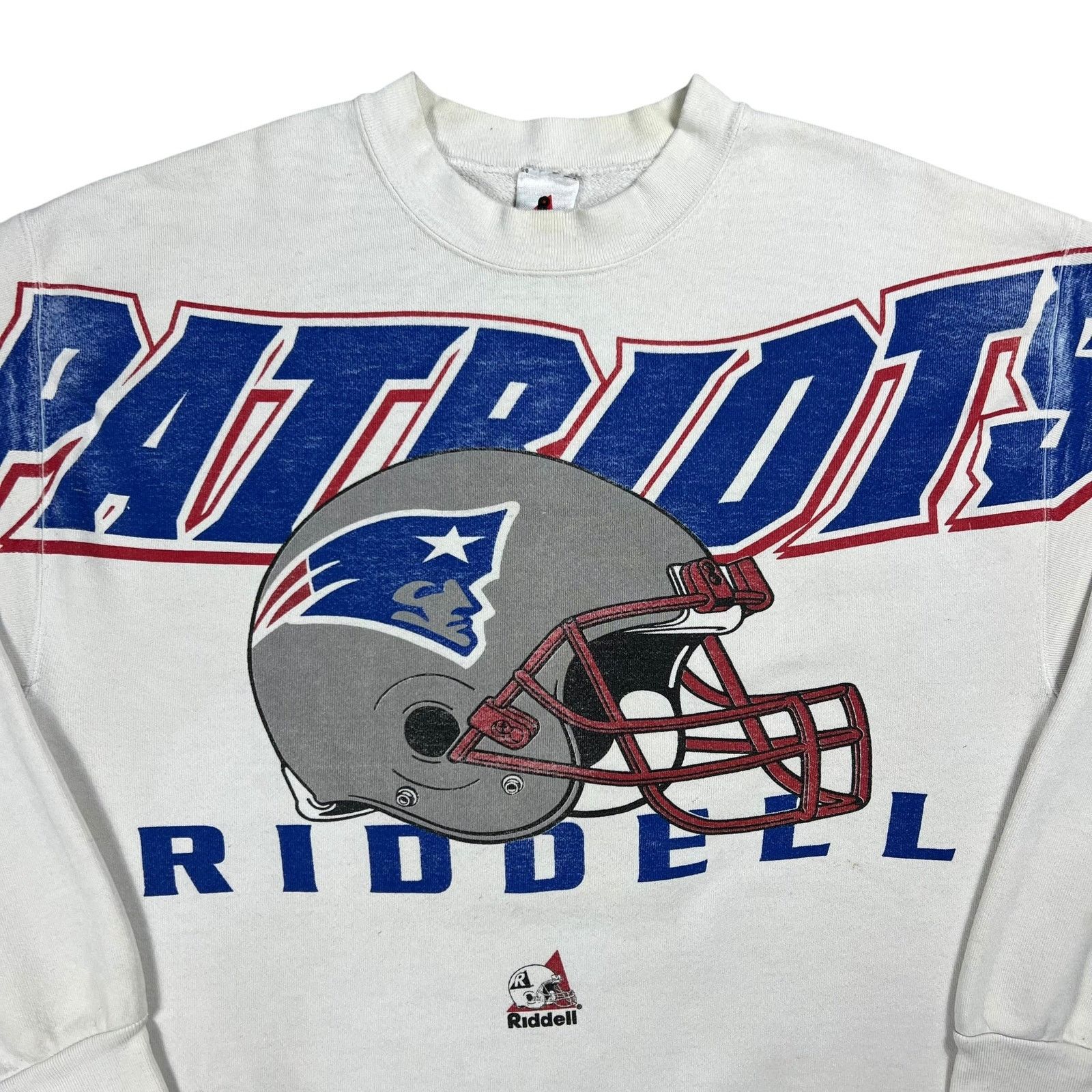 NFL × Riddell × Vintage Vintage 90s Riddell New England Patriots spell out crewneck Size US L / EU 52-54 / 3 - 2 Thumbnail