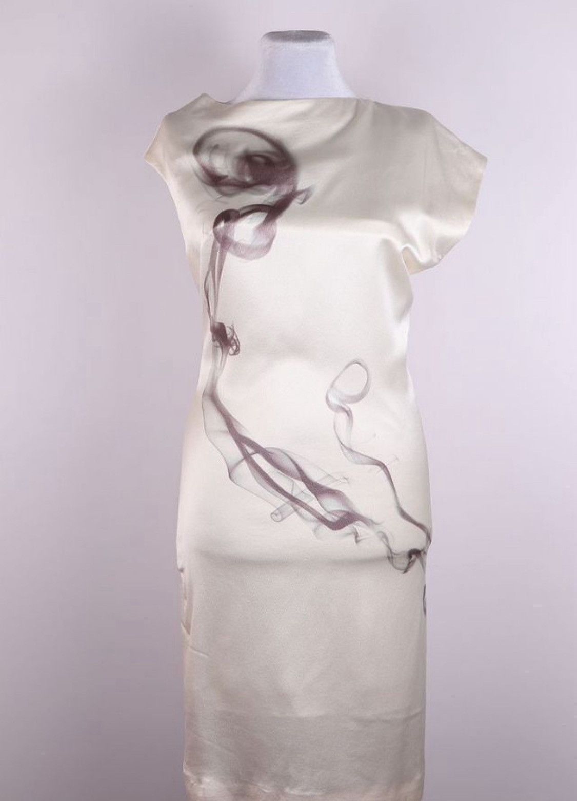 Alexander McQueen Alexander McQueen SS2009 Smoke Print Silk Maxi Dress Size S / US 4 / IT 40 - 1 Thumbnail