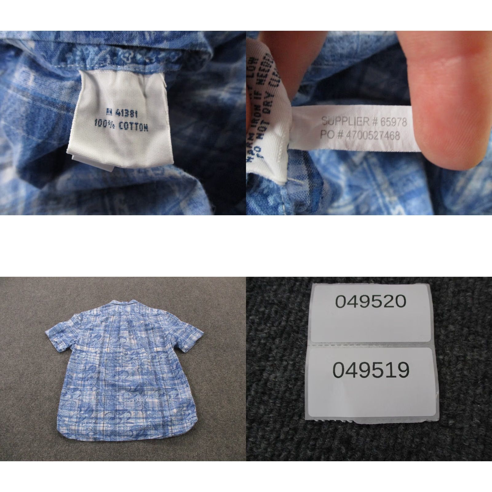 Ralph Lauren Ralph Lauren Shirt Mens M Blue Paisley Floral Plaid Button-Up Casual Summer White Space? Size US M / EU 48-50 / 2 - 8 Thumbnail