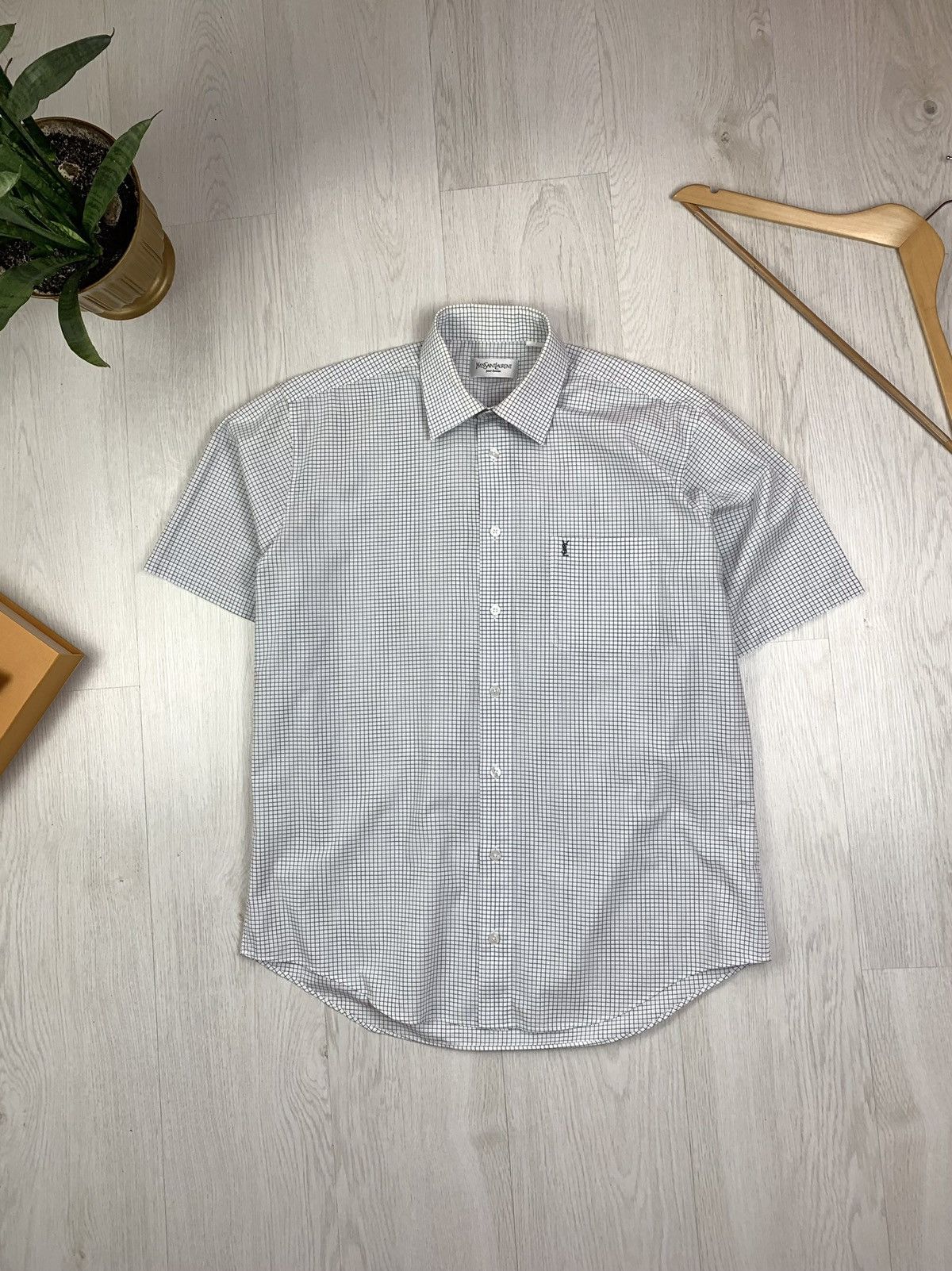 Yves Saint Laurent Yves Saint Laurent Vintage YSL Button Shirt Size L-XL Size US XL / EU 56 / 4 - 1 Thumbnail