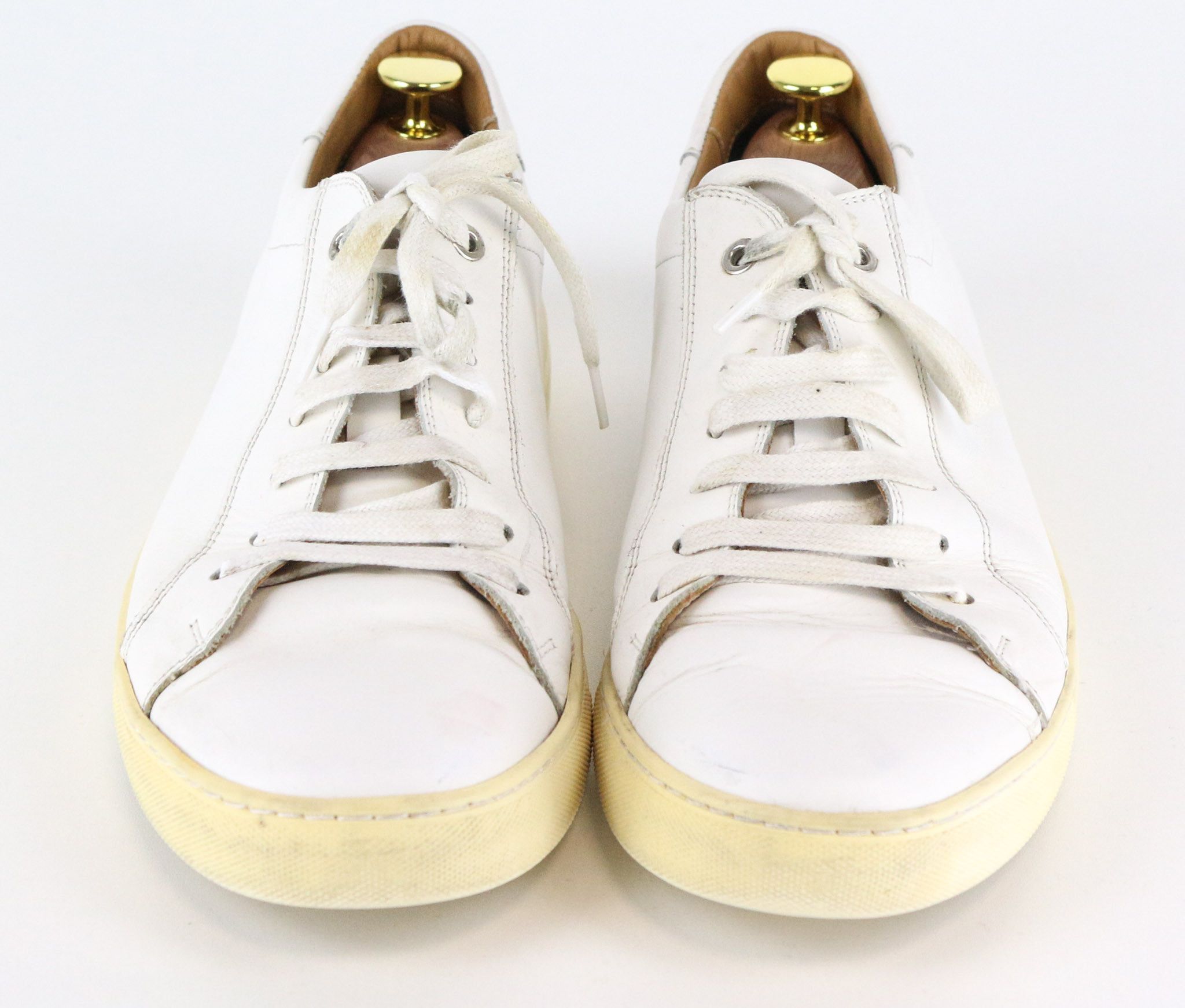 Suitsupply EU43 White Leather Laced Sneakers 73654 Size US 10 / EU 43 - 2 Thumbnail