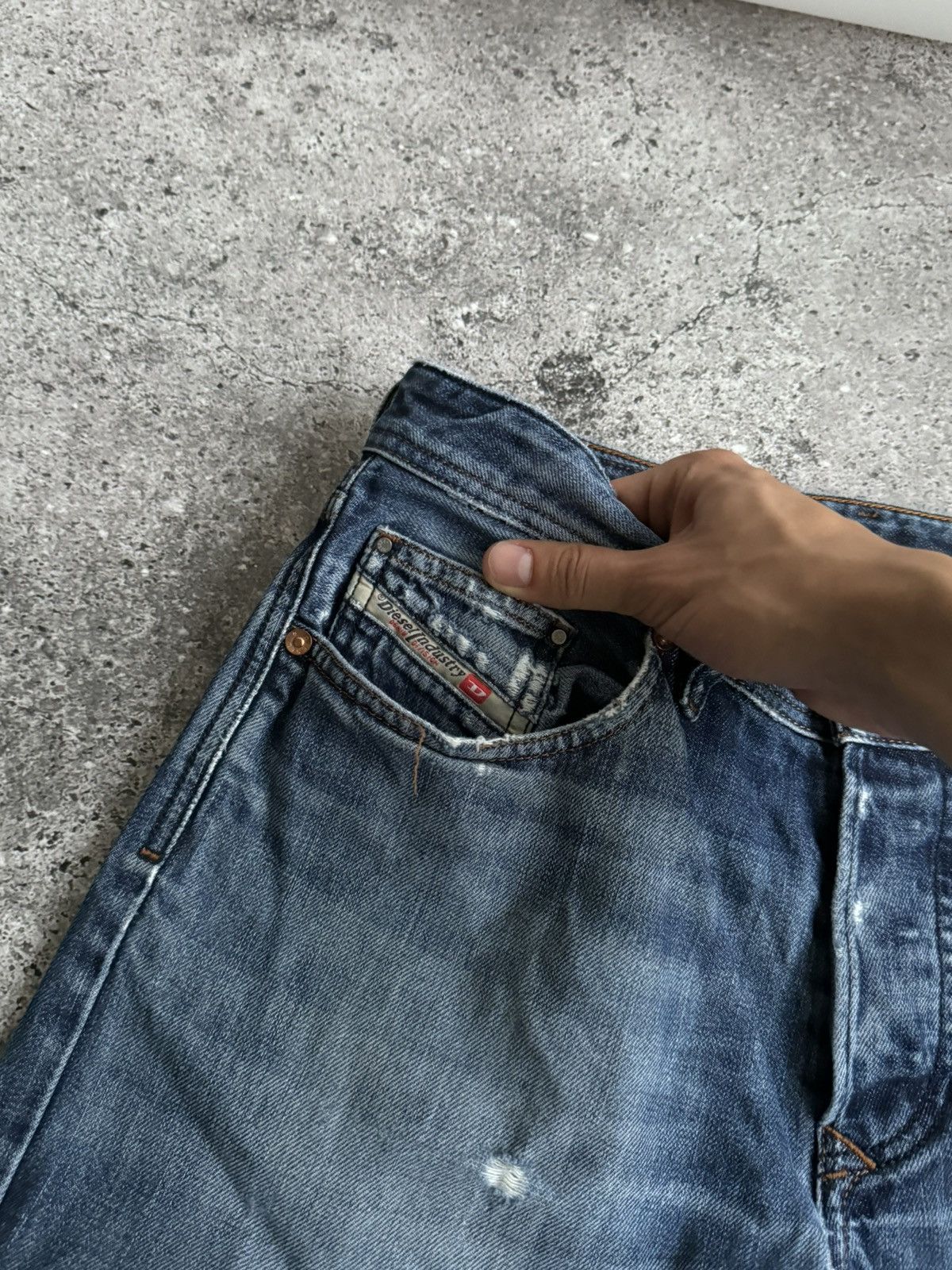 Diesel × Vintage Vintage Diesel Y2K distressed jeans pants Size US 31 - 9 Thumbnail