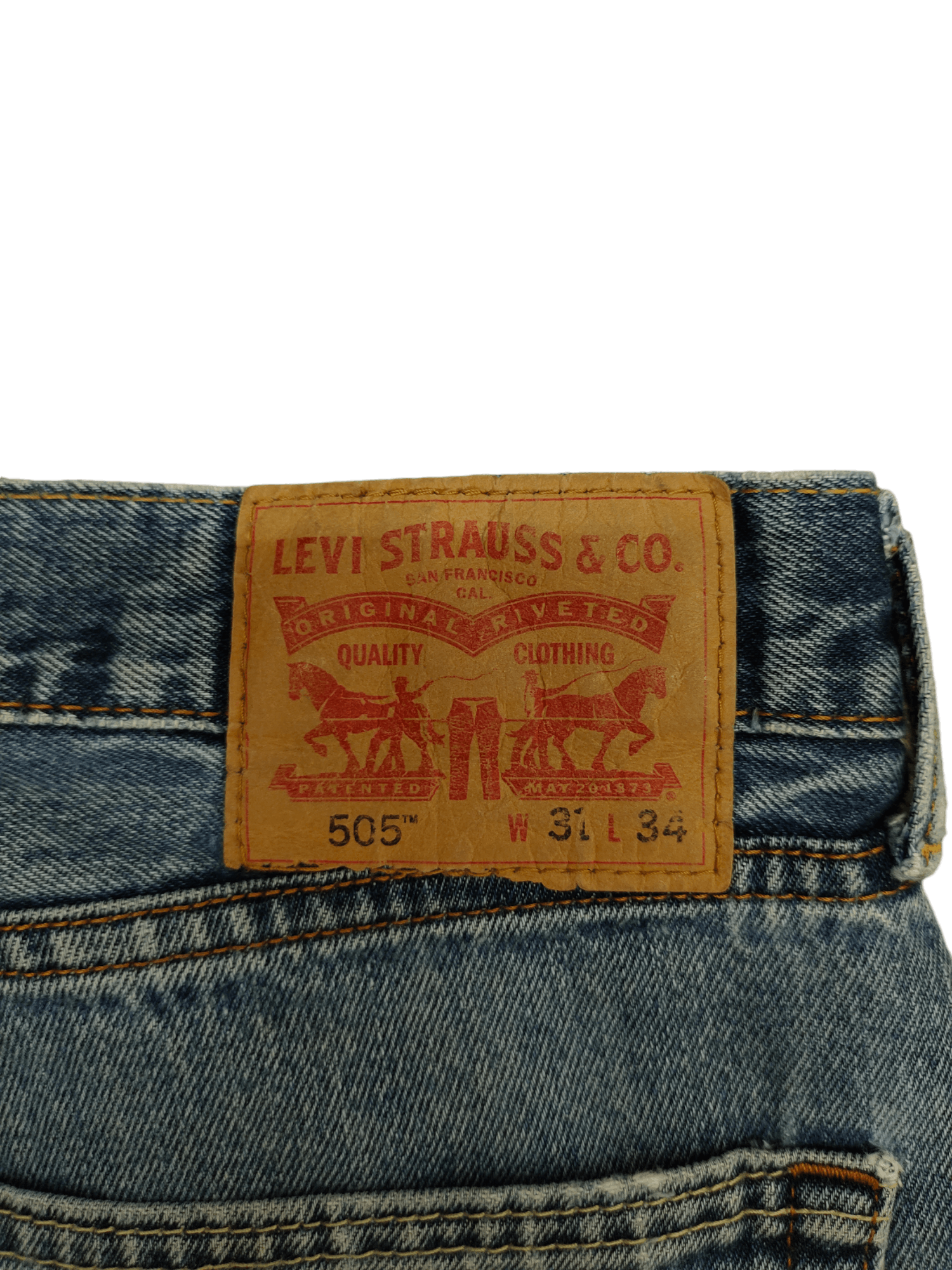 Levi's Vintage Clothing Vintage Y2k Levis 505 Distress Destroy Knee Sand Wash Jeans Size US 31 - 14 Thumbnail