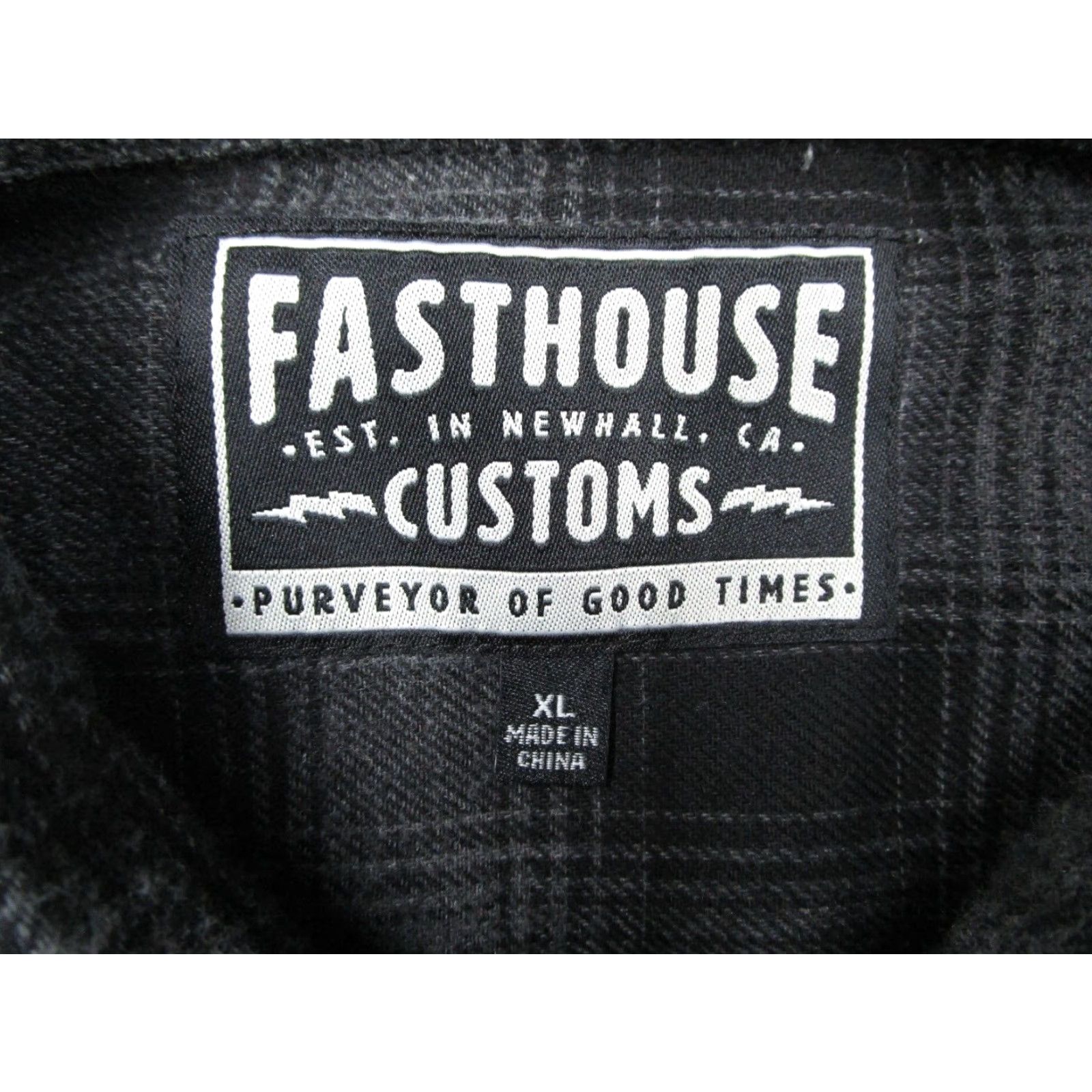 Vintage Fasthouse Customs Mens Gray Plaid Button Up Flannel Shirt Extra Large Size US XL / EU 56 / 4 - 2 Thumbnail