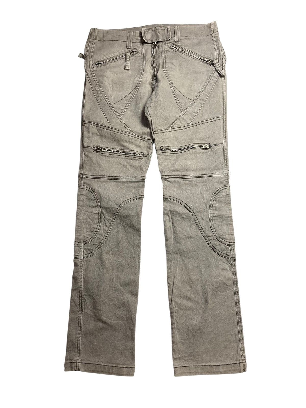 Japanese Brand ICM & CORN Bikers Pants Unique Multi Zipper Design Like Ppfm Size US 32 / EU 48 - 1 Thumbnail