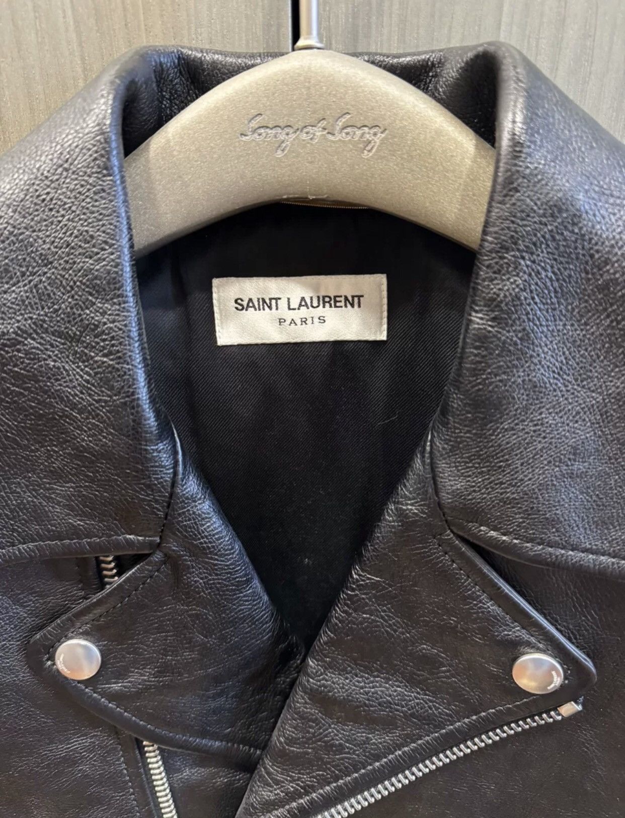 Saint Laurent Paris × Yves Saint Laurent Saint Laurent motorcycle leather jacket2412-Nextarrow Size XS / US 0-2 / IT 36-38 - 3 Thumbnail