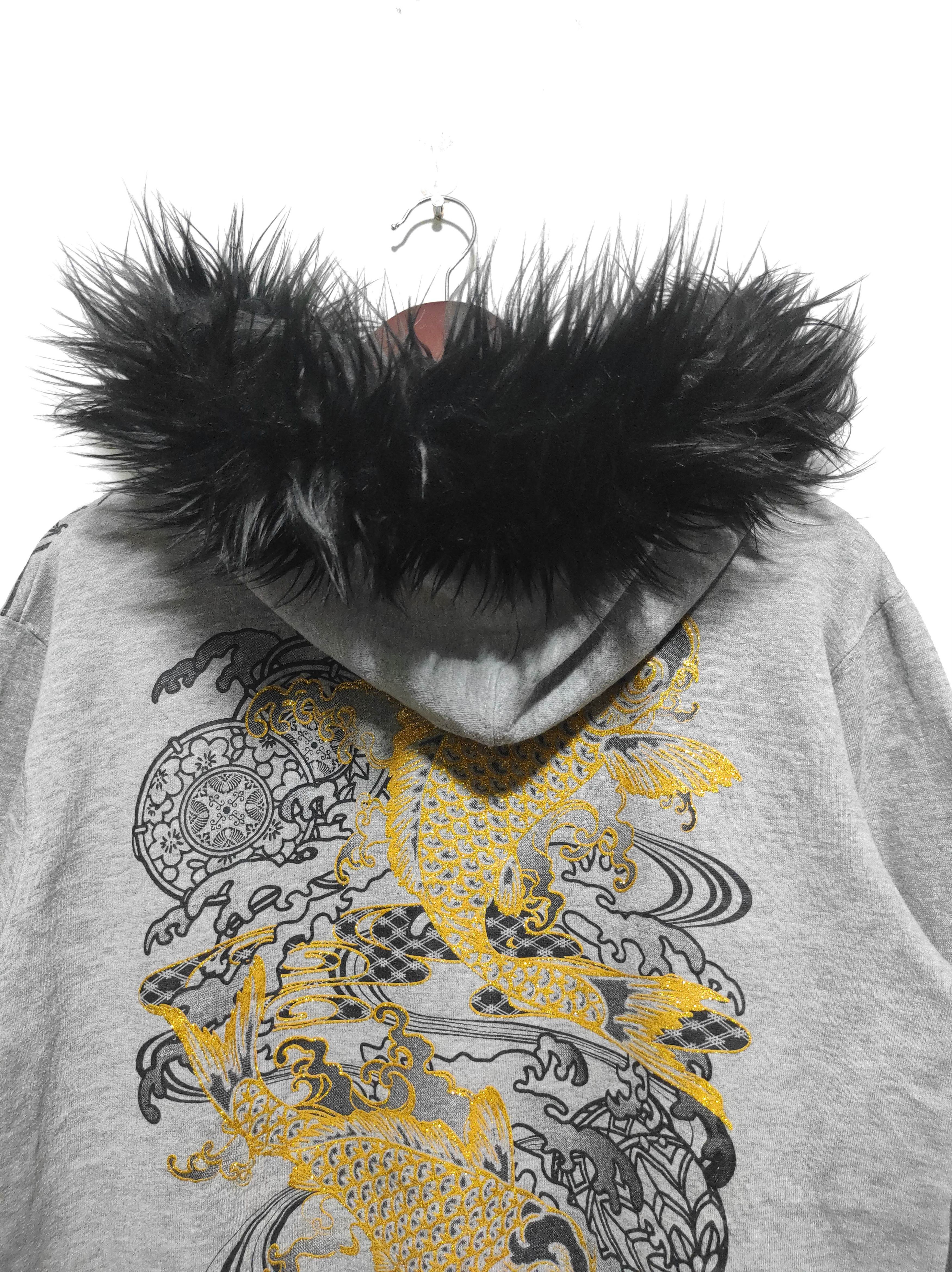 Japanese Brand Oblo Koi Sukajan fur hoodie ifsix LGB style Size US M / EU 48-50 / 2 - 14 Thumbnail