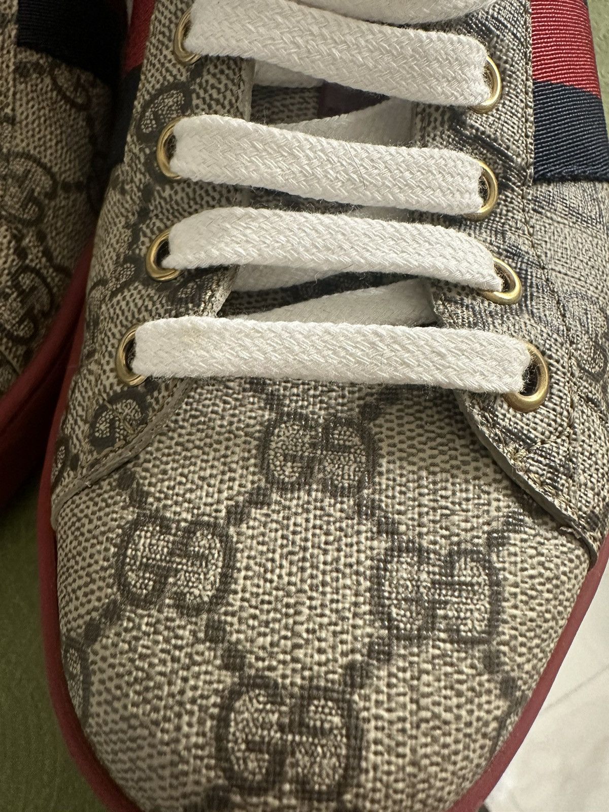 Gucci Gucci Men's Monogram Leather Sneakers Size US 9 / EU 42 - 3 Thumbnail