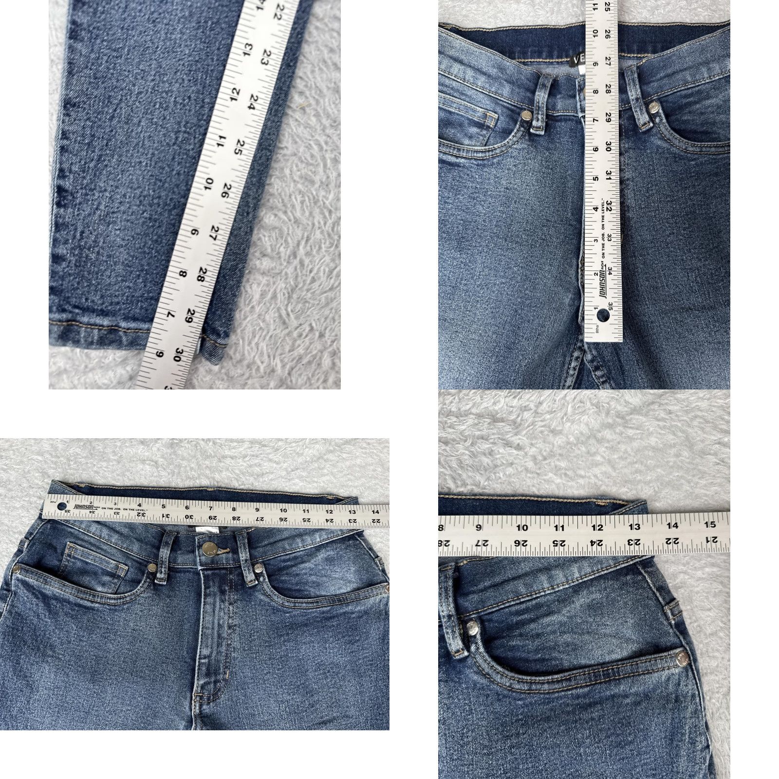 Venus Venus Jeans Womens 6 Medium Wash Skinny Stretch Mid Rise Denim Zip Fly 5 Pocket Size 28" / US 6 / IT 42 - 8 Thumbnail