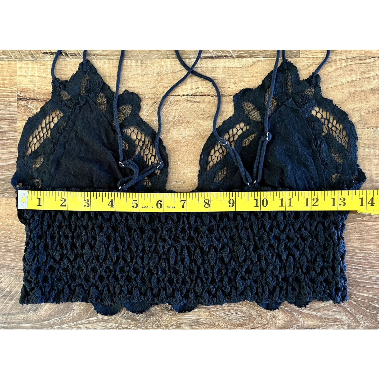Free People Free People FP One Adella Lace Elastic Black Bralette EUC Size XS / US 0-2 / IT 36-38 - 4 Thumbnail