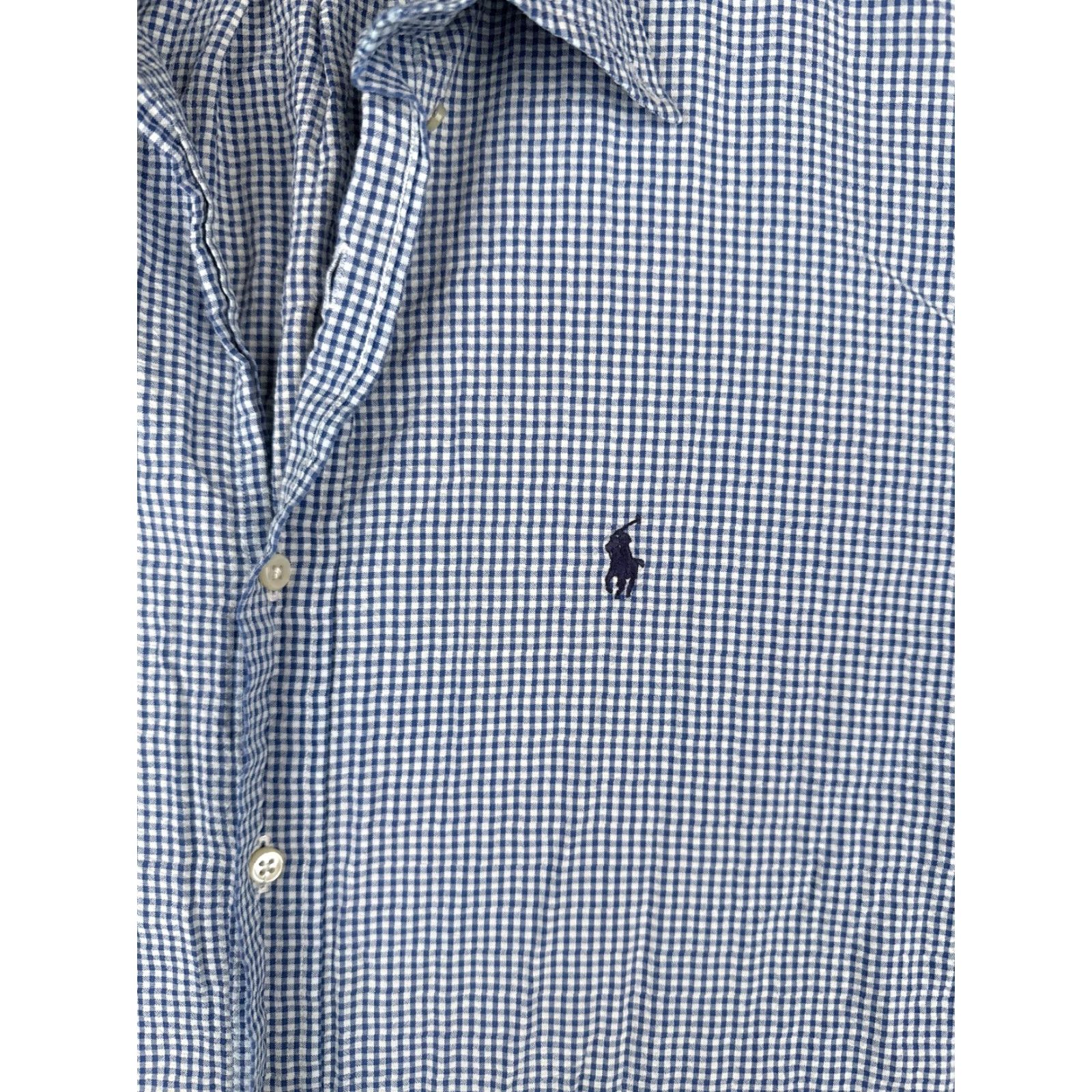 Ralph Lauren VINTAGE Ralph Lauren Men's Shirt 2XL Short Sleeve Plaid Button-Up Casual Fall Winter Blue Size US XXL / EU 58 / 5 - 6 Thumbnail