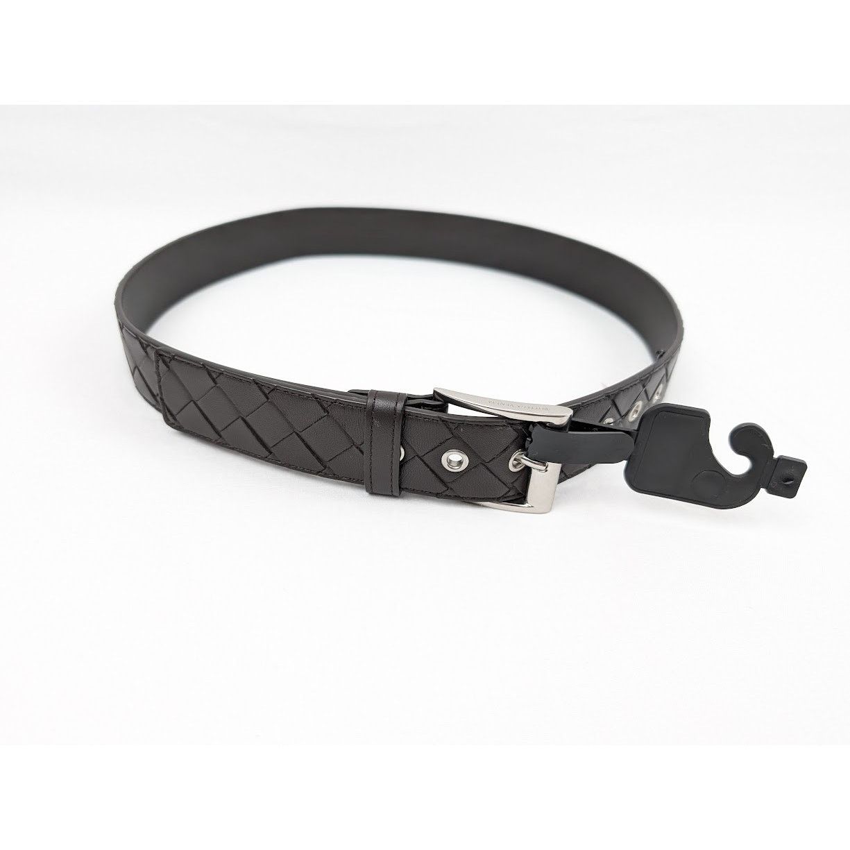 Bottega Veneta o1rshd1 Size: 85 / Intrecciato Nappa Belt in Fondente/Silver Size 32 - 13 Thumbnail
