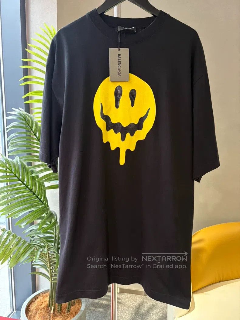 Balenciaga Balenciaga Melting Smile Print Short-Sleeve T-Shirt Size US M / EU 48-50 / 2 - 1 Thumbnail