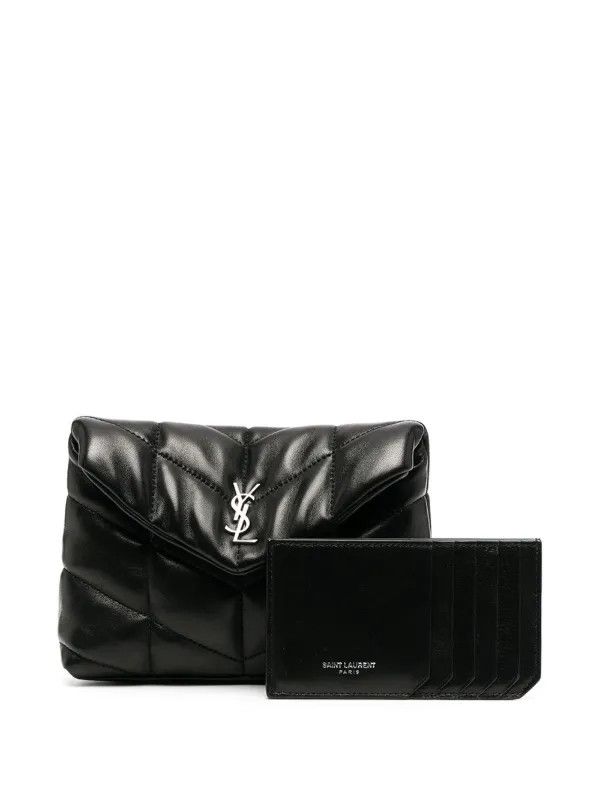 Saint Laurent Paris o1b1hav110225 Size: OS / Puffer Small Pouch With Card Case Size ONE SIZE - 1 Thumbnail