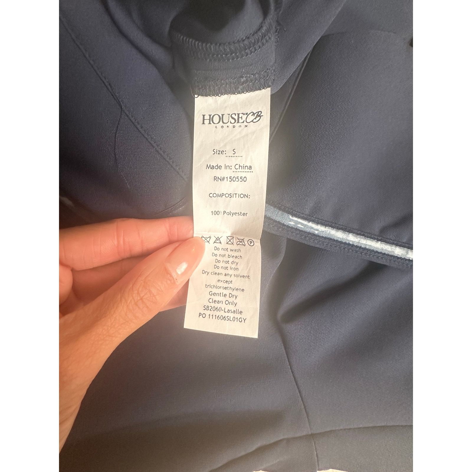 House of CB Mint Lasalle Wide Leg Jumpsuit in Navy - Size S