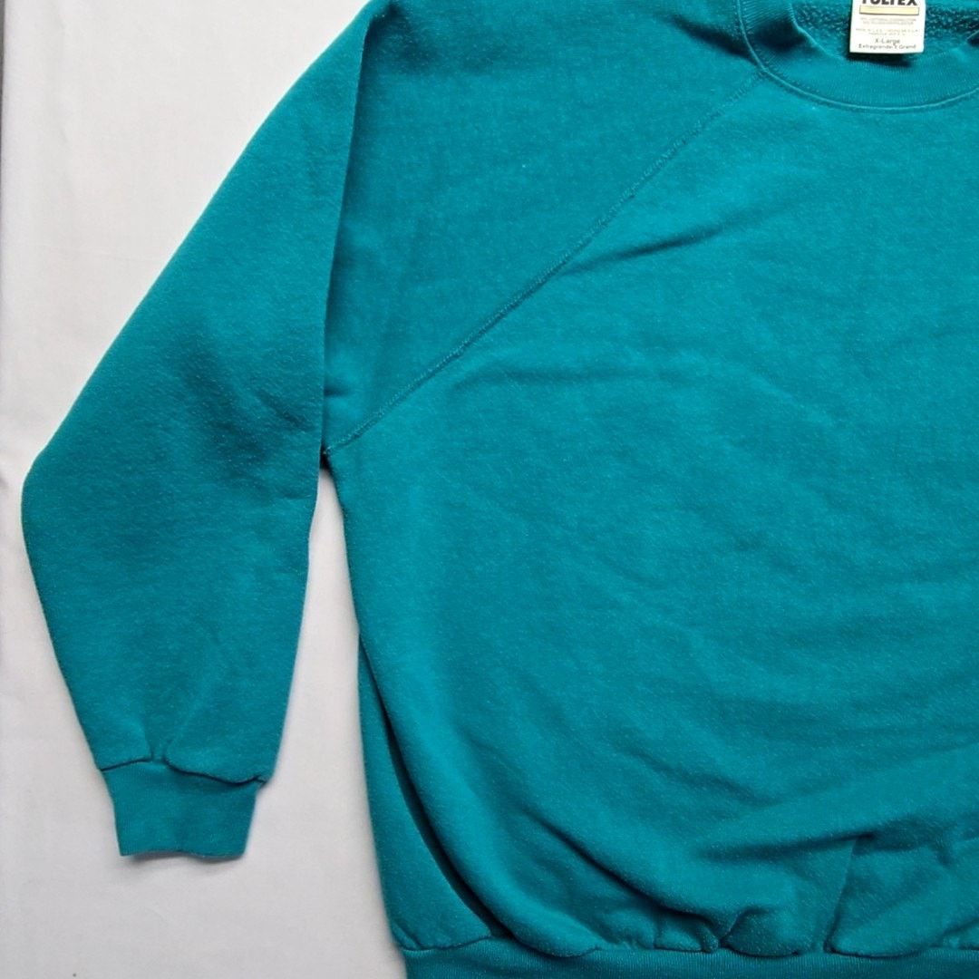 Tultex Vintage Blank Tultex Sweatshirt Teal 90s X-Large XL Crewneck Size US XL / EU 56 / 4 - 3 Thumbnail