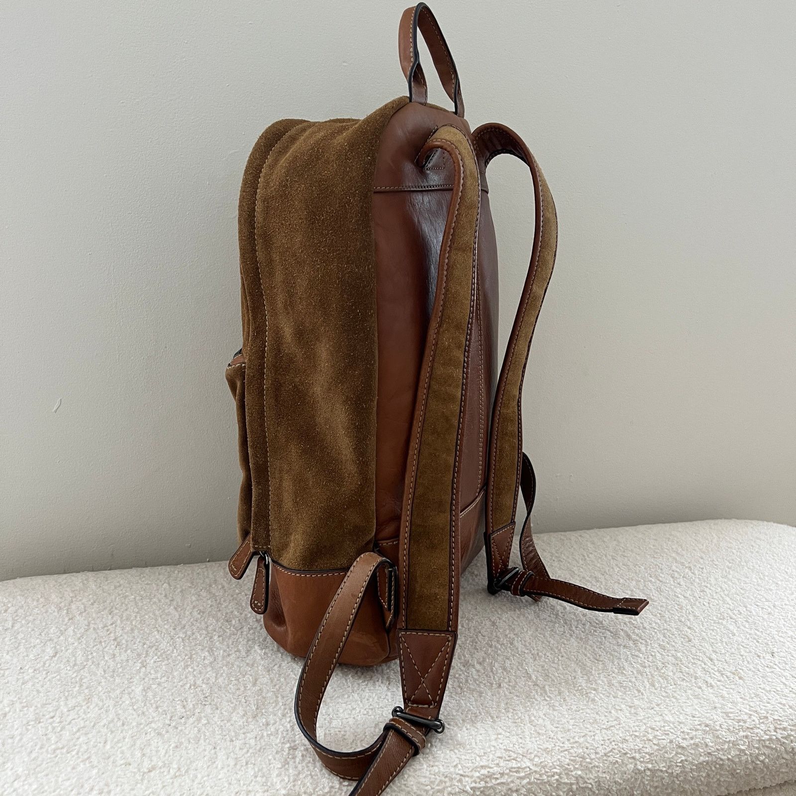 Frye FRYE Chris Suede Leather Backpack Sand Size ONE SIZE - 4 Thumbnail