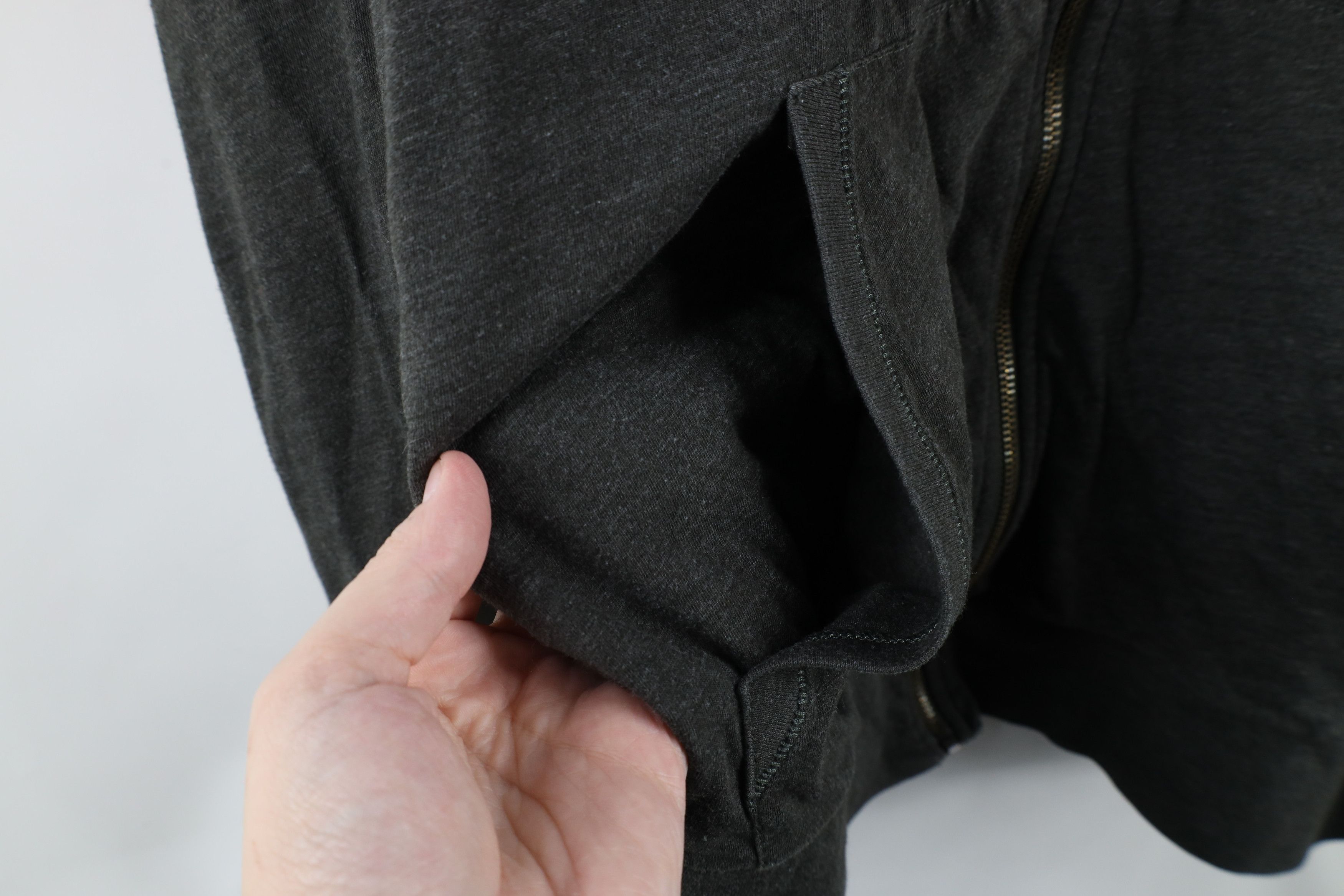 John Varvatos × Vintage John Varvatos USA Blank Jersey Knit Full Zip Hoodie Gray Size US XXL / EU 58 / 5 - 4 Thumbnail