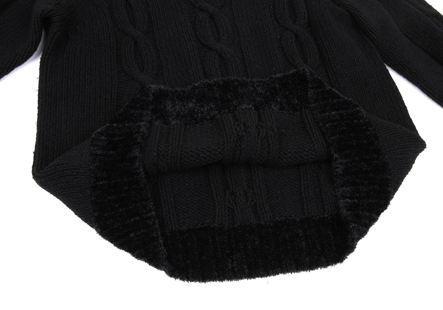 Jean Paul Gaultier Wool Blend Cable Knit Sweater in Black, Size F Size US M / EU 48-50 / 2 - 8 Thumbnail