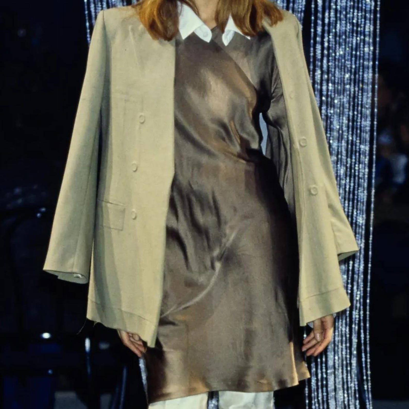 Maison Margiela Maison Martin Margiela 2001 Champagne Viscose Midi Dress Size S / US 4 / IT 40 - 2 Thumbnail